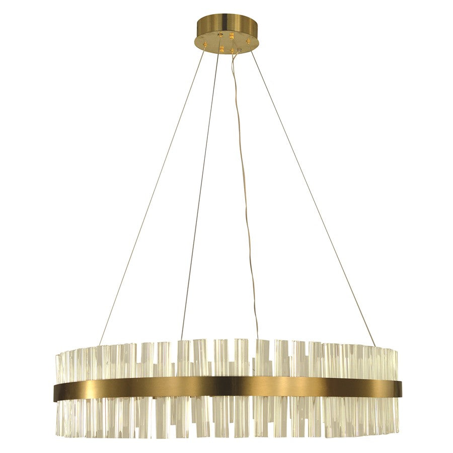 Thumprints Emilia 1 Light 24" Dining Chandelier, Brushed Gold - FT-T1081-BG