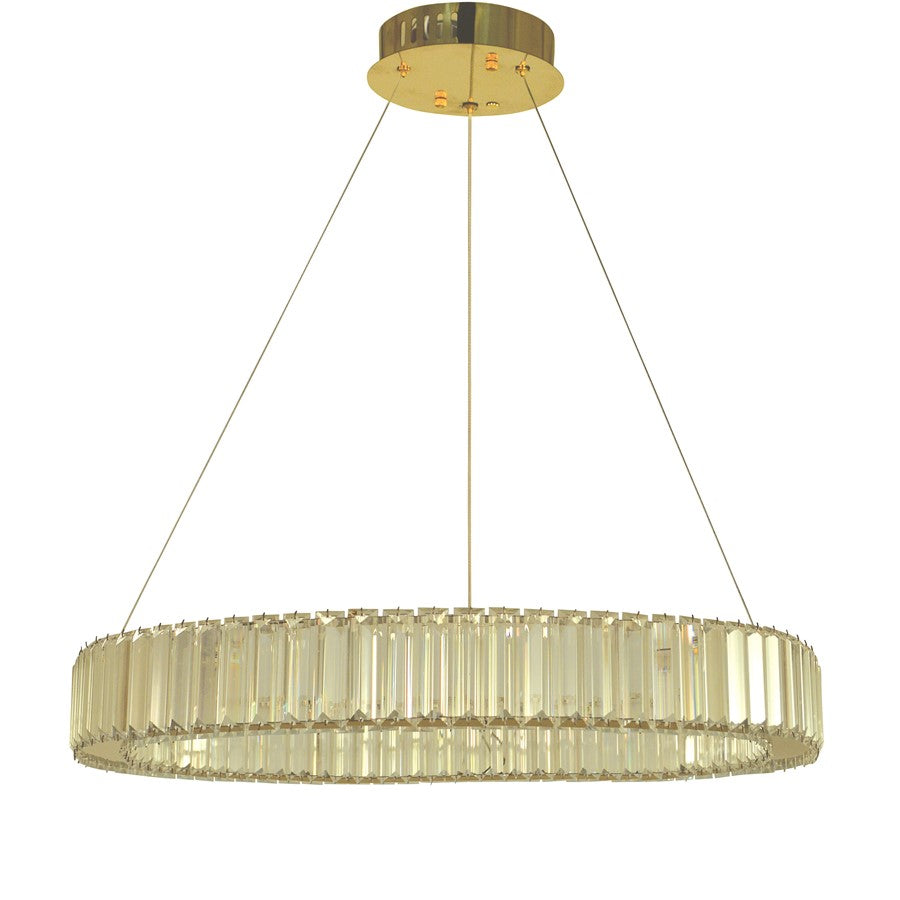 Thumprints Maya 1 Light 24" Dining Chandelier, Polished Gold - FT-T1085-PG