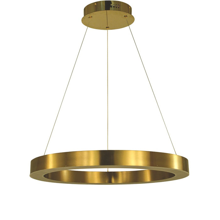 Thumprints Luna 1 Light 24" Dining Chandelier, Brushed Gold - FT-T1087-BG