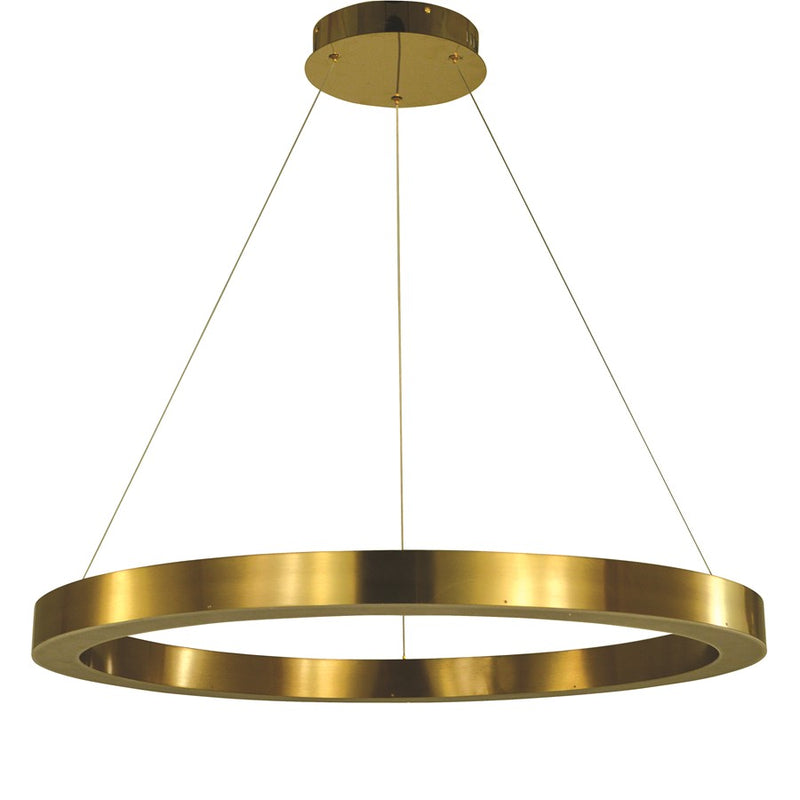 Thumprints Luna 1 Light 32" Dining Chandelier, Brushed Gold - FT-T1088-BG