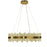 Thumprints Lucas 1 Light 32" Dining Chandelier, Brushed Gold - FT-T1090-BG