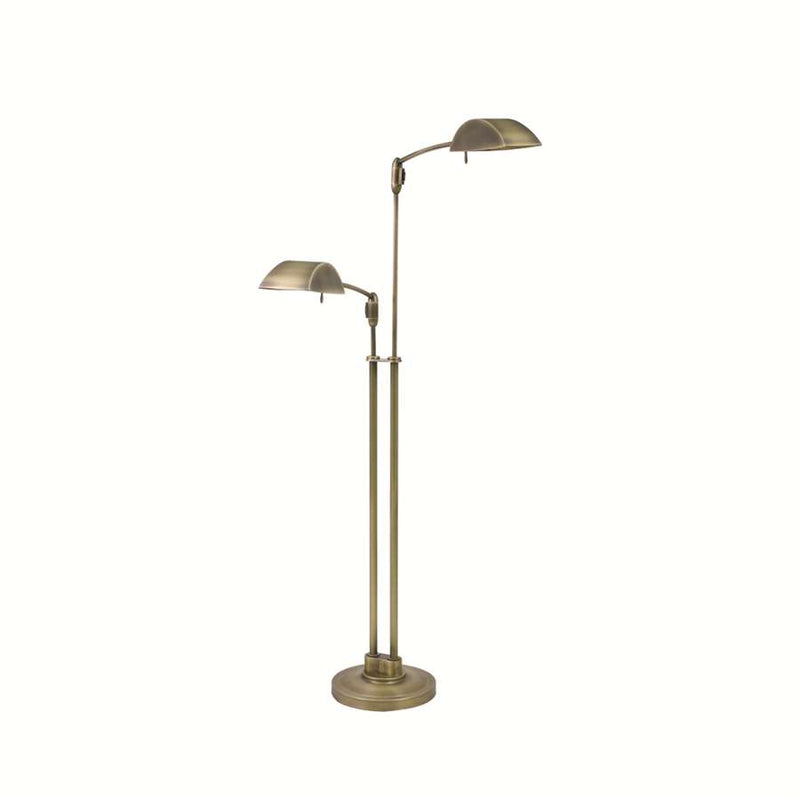House of Troy Vision Double Floor Lamp Antique Brass