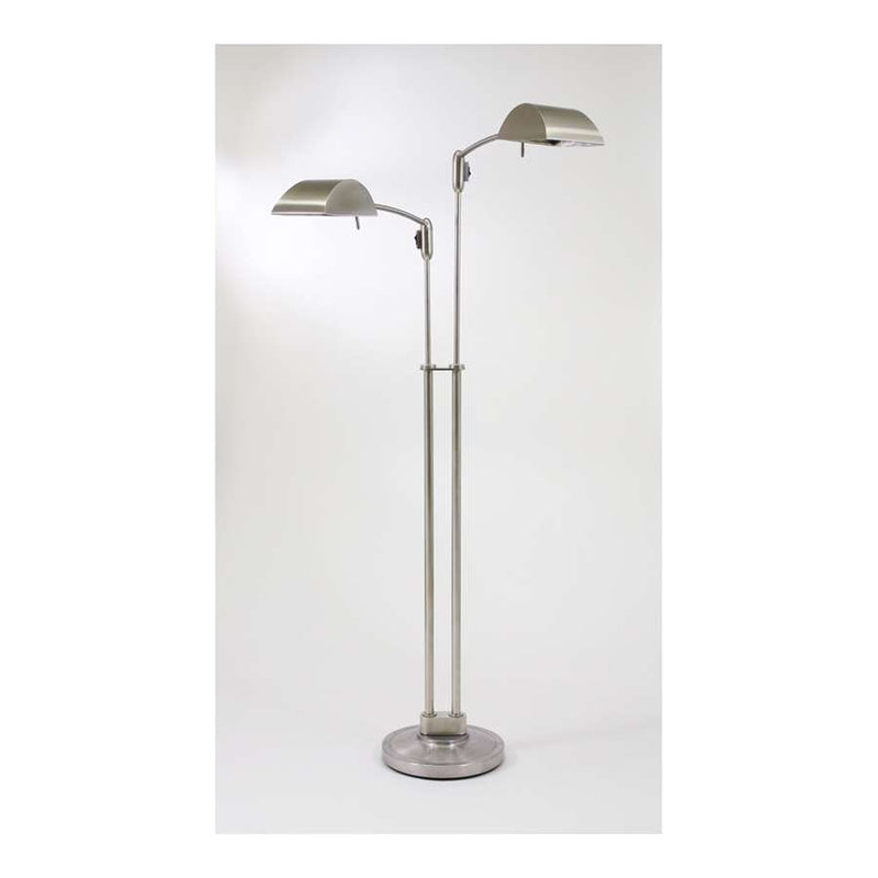 House of Troy Vision Double Floor Lamp Satin Nickel