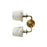 House Of Troy 2Lt Sconce, Brass/Curved Arm And White Swirl Glass - WL306-BB