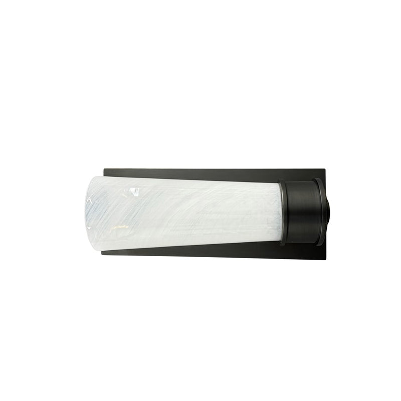 House Of Troy 1Lt Sconce, Bronze/Rectangular Backplate/Glass Shade - WL309-OB