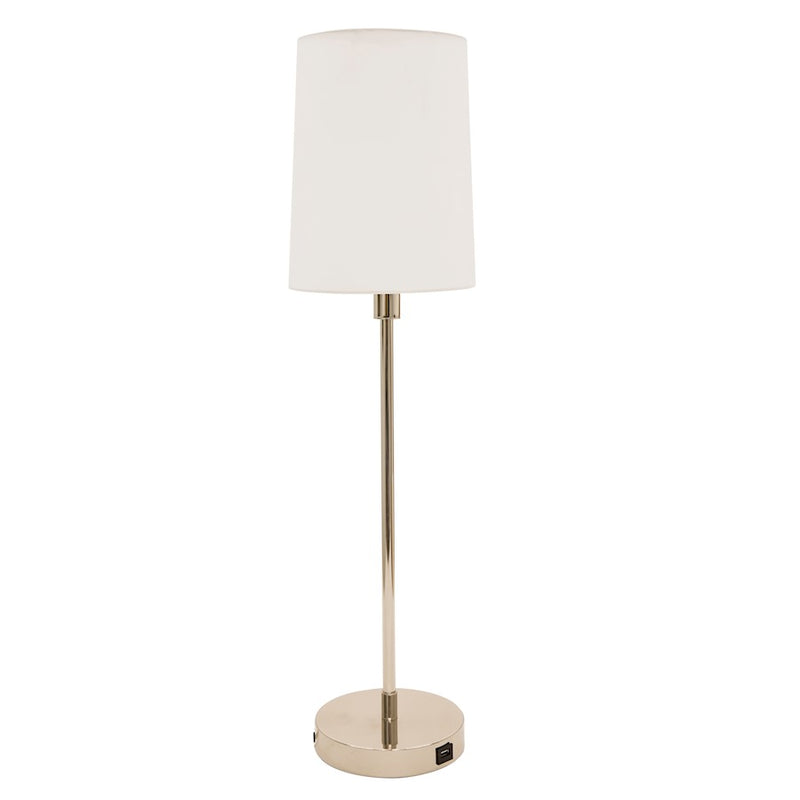 House of Troy Wolcott Table Lamp, Polished Nickel