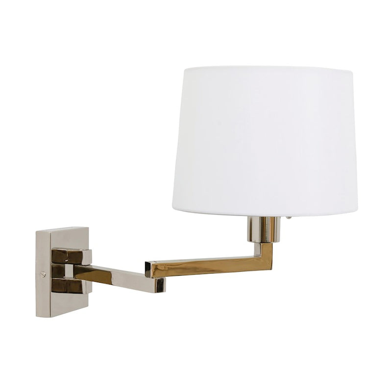 House of Troy 19" Swing Arm Wall Lamp, Polished Nickel