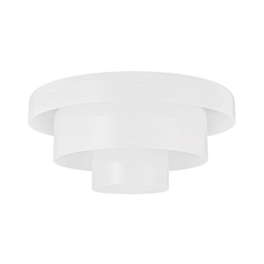 Hudson Valley Port Richmond 1Lt Flush Mount, Aged Brass/Clear Cloud - 1008-AGB