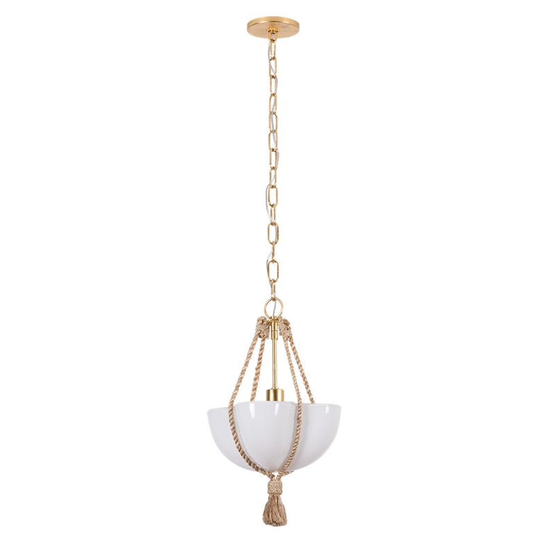 Hudson Valley Amberley 1Lt 12" Pendant, Vintage Gold Leaf/Opal Matte - 1013-VGL