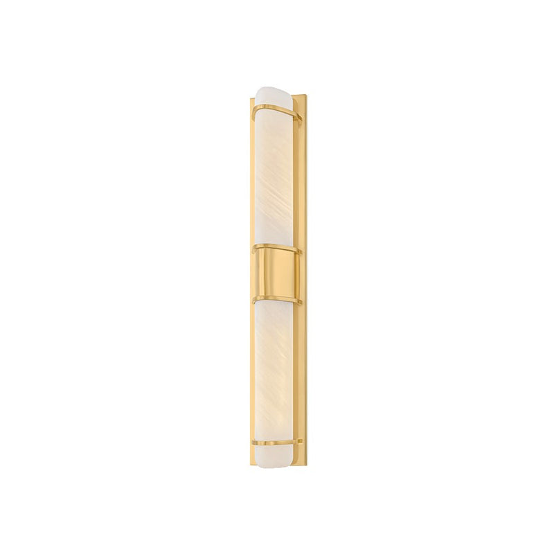 Hudson Valley Tottenville 2 Light Wall Sconce, Aged Brass/Matte Cloud - 1127-AGB