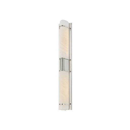 Hudson Valley Tottenville 2Lt Wall Sconce, Polished Nickel/Matte Cloud - 1127-PN