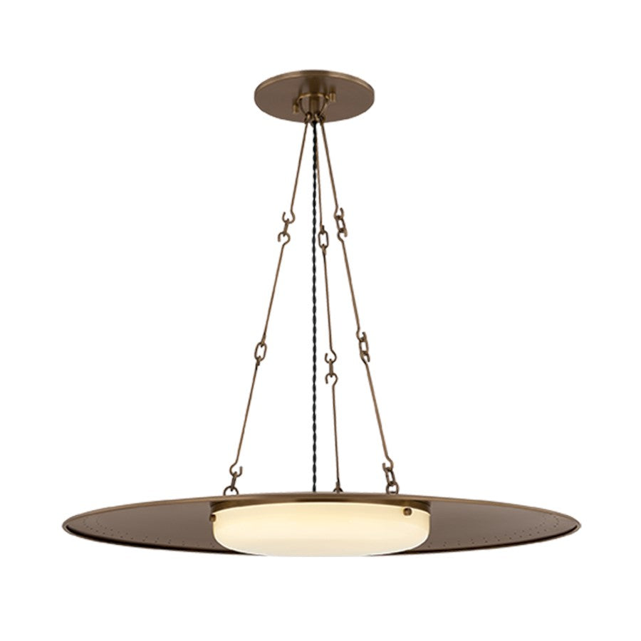 Hudson Valley Anoka 1 Light LED Pendant, Historic Bronze/Opal Glossy - 1228-HB