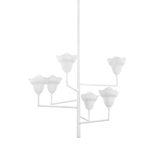 Hudson Valley Alora 6 Light Chandelier, White Plaster - 1286-WP