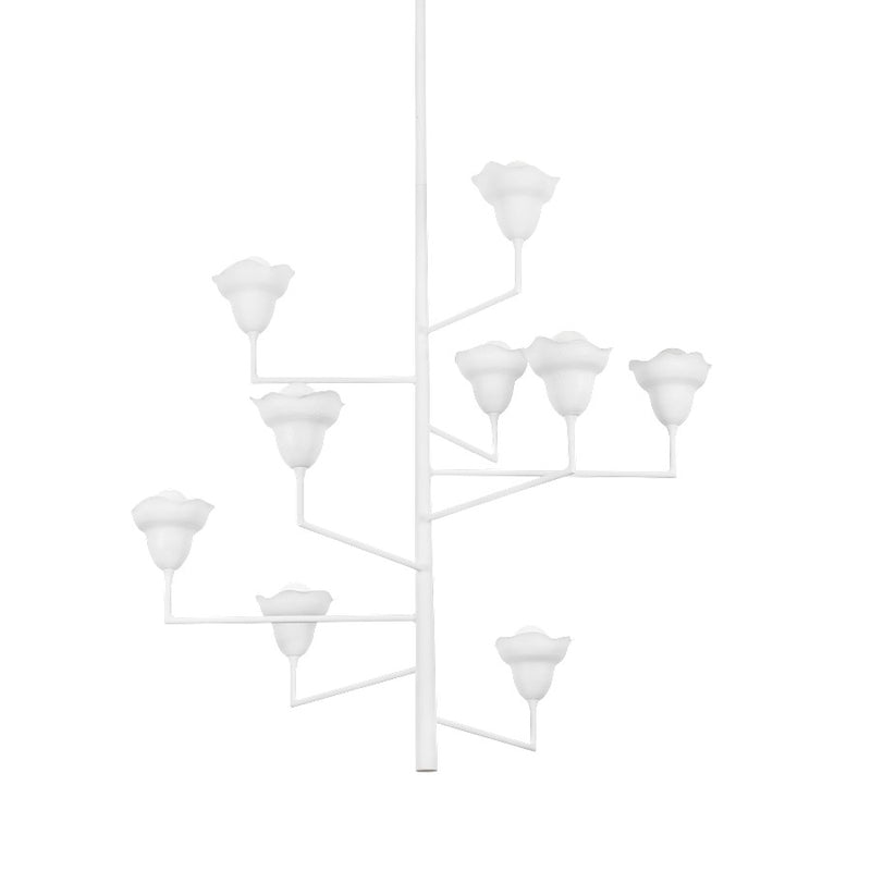 Hudson Valley Alora 9 Light Chandelier, White Plaster - 1289-WP