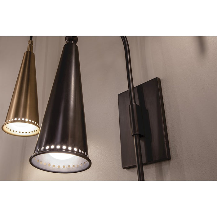 Hudson Valley Alva 1 Light Wall Sconce, Old Bronze