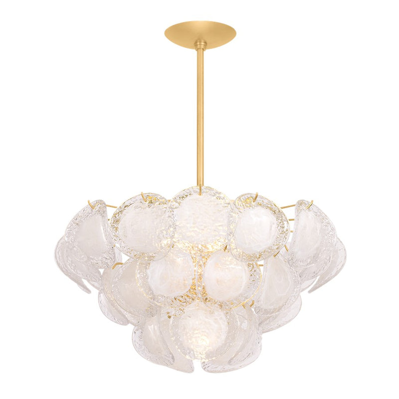 Hudson Valley Cedar Hill 5Lt Chandelier, Gold Leaf/Blonchino Piastre - 1330-VGL