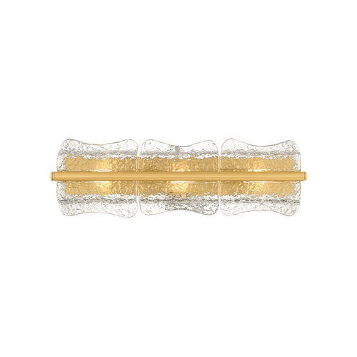 Hudson Valley Fosterdale 3 Light Wall Sconce, Aged Brass/Clear Optic - 1373-AGB