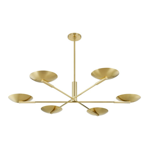 Hudson Valley Johnson 6 Light Chandelier, Aged Brass/Etched Matte - 1506-AGB