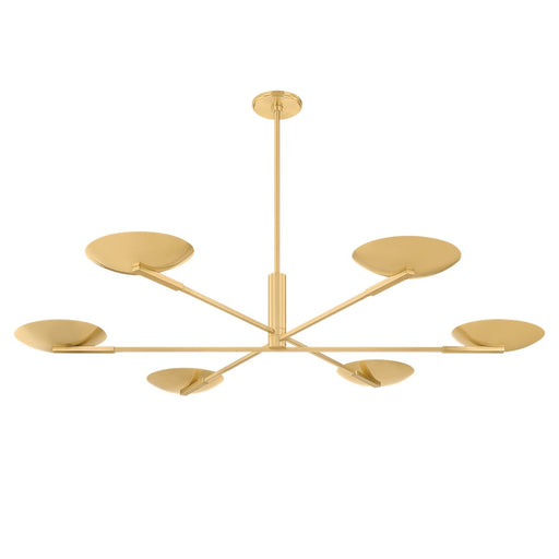 Hudson Valley Johnson 6 Light Chandelier, Aged Brass/Etched Matte