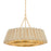 Hudson Valley Beechford 6Lt 30" Chandelier, Gold Leaf/Raffia Ruffle - 1530-VGL
