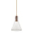 Hudson Valley Lighting West Hill 1 Light 13" Pendant, Brass/Clear - 1613-PBR