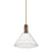 Hudson Valley Lighting West Hill 1 Light 19" Pendant, Brass/Clear - 1619-PBR