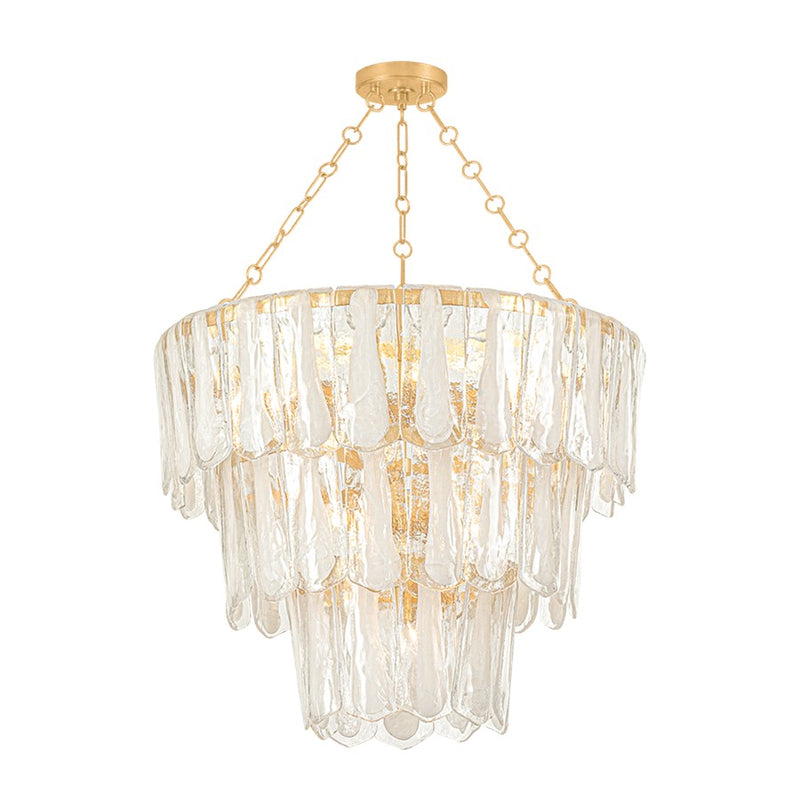 Hudson Valley Tappan 13 Light Chandelier, Vintage Gold Leaf/Piastre - 1713-VGL
