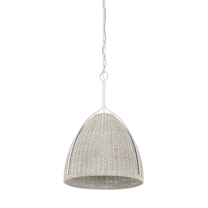 Hudson Valley Woodlawn 1 Light 19" Pendant, White Plaster/Bleached - 1718-WP
