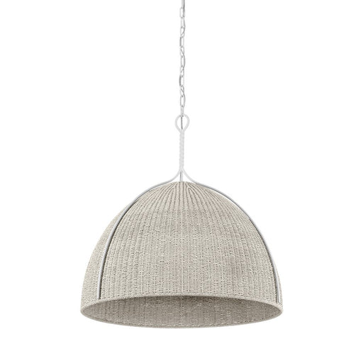 Hudson Valley Woodlawn 1 Light 29" Pendant, White Plaster/Bleached - 1728-WP