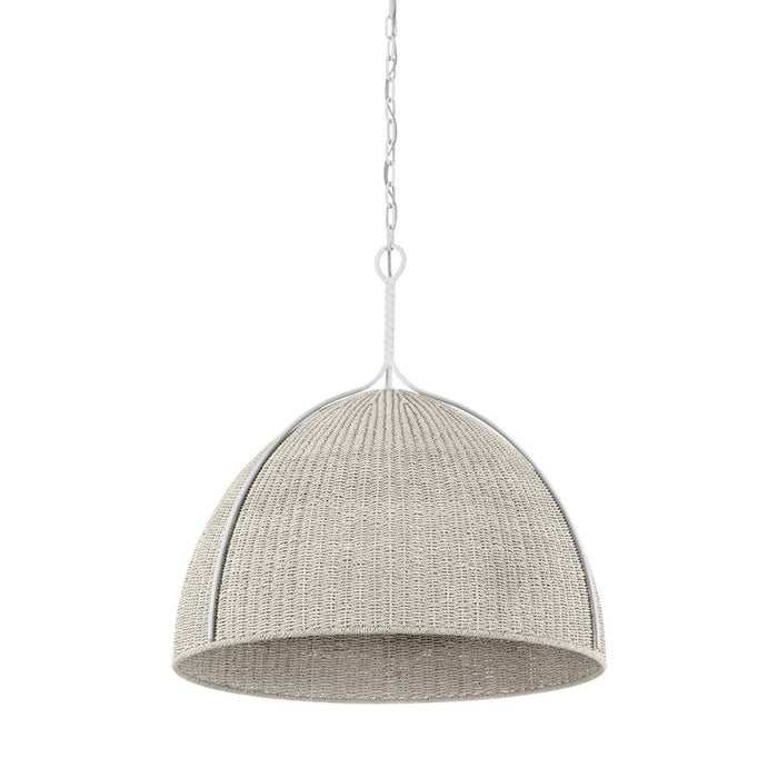 Hudson Valley Woodlawn 1 Light 29" Pendant, White Plaster/Bleached - 1728-WP