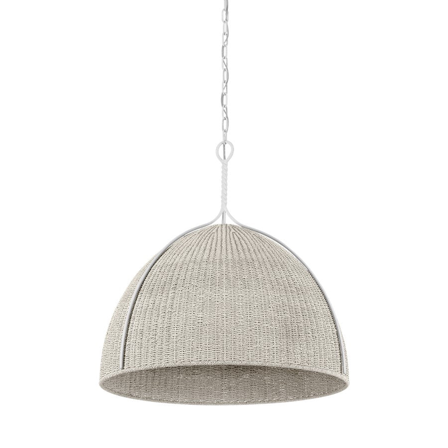 Hudson Valley Woodlawn 1 Light 29" Pendant, White Plaster/Bleached - 1728-WP