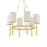 Hudson Valley Bridgeton 6 Light Chandelier, Aged Brass/Raw Silk - 1776-AGB