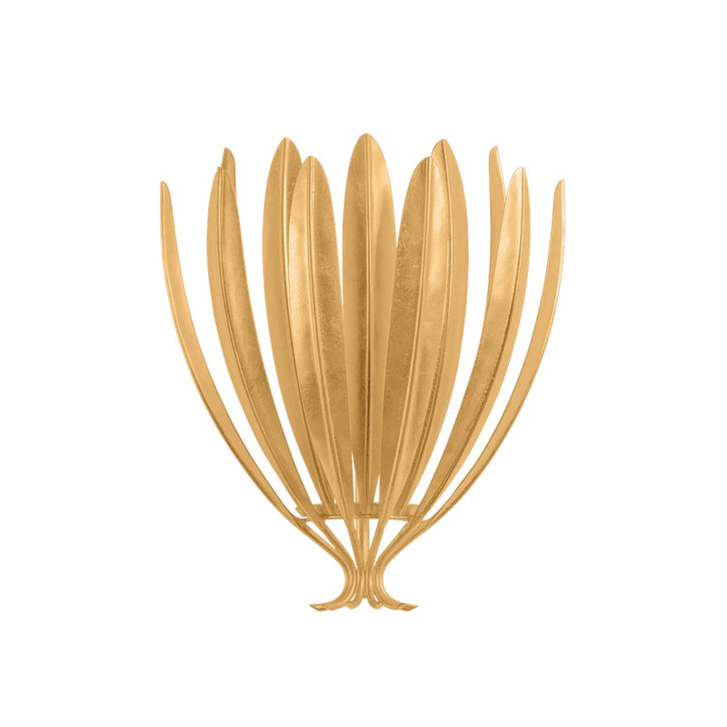 Hudson Valley Whitfield 1Lt Wall Sconce, Vintage Gold Leaf - 1813-VGL