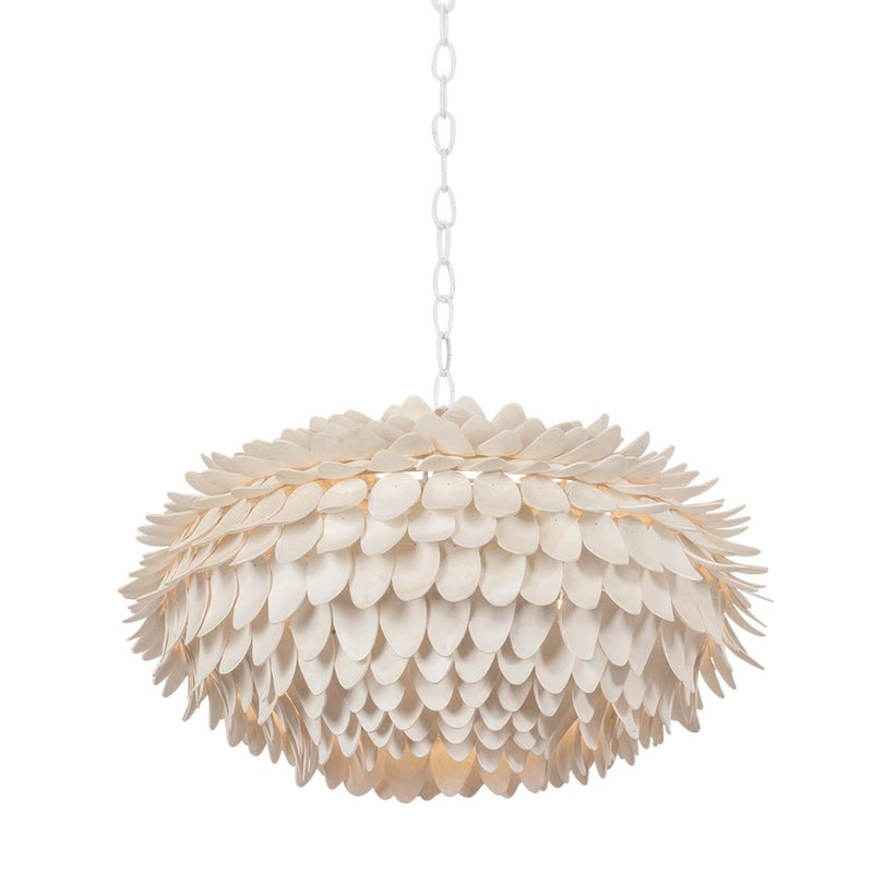 Hudson Valley Alsen 3Lt Pendant, White Plaster/Coco Shell - 1963-WP