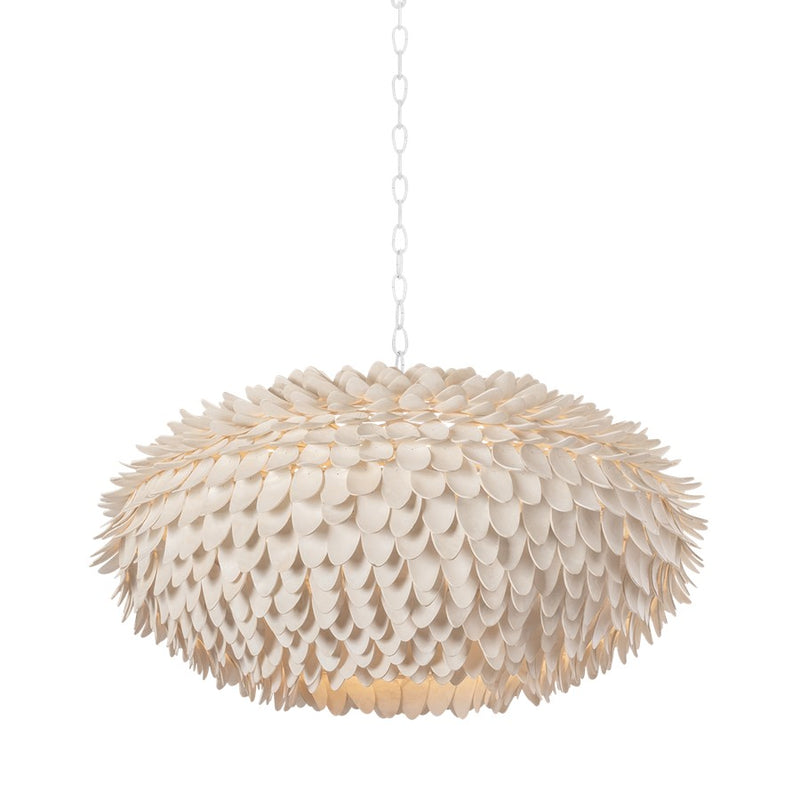 Hudson Valley Alsen 6Lt Pendant, White Plaster/Coco Shell - 1966-WP