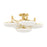 Hudson Valley Bregman Semi Flush Mount, Aged Brass