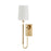 Hudson Valley Glenmont 1 Light Wall Sconce, Aged Brass/White Linen - 2071-AGB