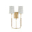 Hudson Valley Glenmont 2 Light Wall Sconce, Aged Brass/White Linen - 2072-AGB