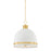 Hudson Valley Briscoe 3Lt Pendant, Aged Brass/White Glass - 2133-AGB-SWH