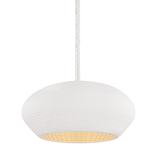 Hudson Valley Ferndale 1 Light 24" Pendant, Gesso White - 2224-GSW