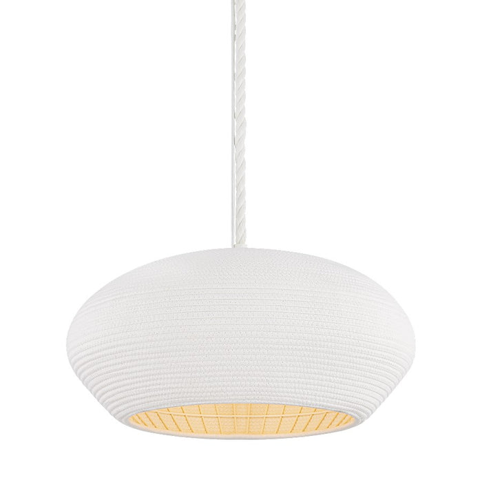 Hudson Valley Ferndale 1 Light 24" Pendant, Gesso White - 2224-GSW
