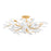 Hudson Valley Marabec Semi Flush, Gold Leaf/White Plaster