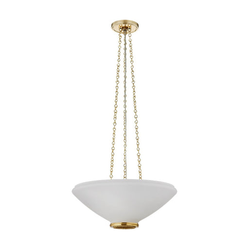 Hudson Valley Awosting 3 Light 17" Pendant, Aged Brass/Opal Matte - 2317-AGB