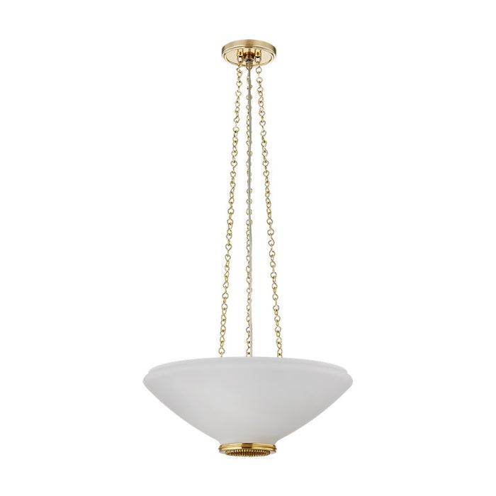 Hudson Valley Awosting 3 Light 17" Pendant, Aged Brass/Opal Matte - 2317-AGB