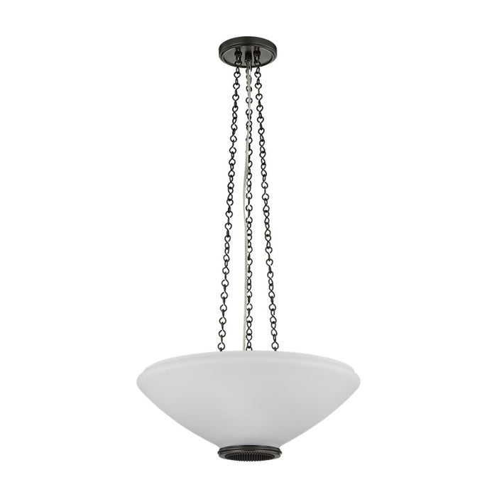 Hudson Valley Awosting 3Lt 17" Pendant, Distressed Bronze/Opal Matte - 2317-DB