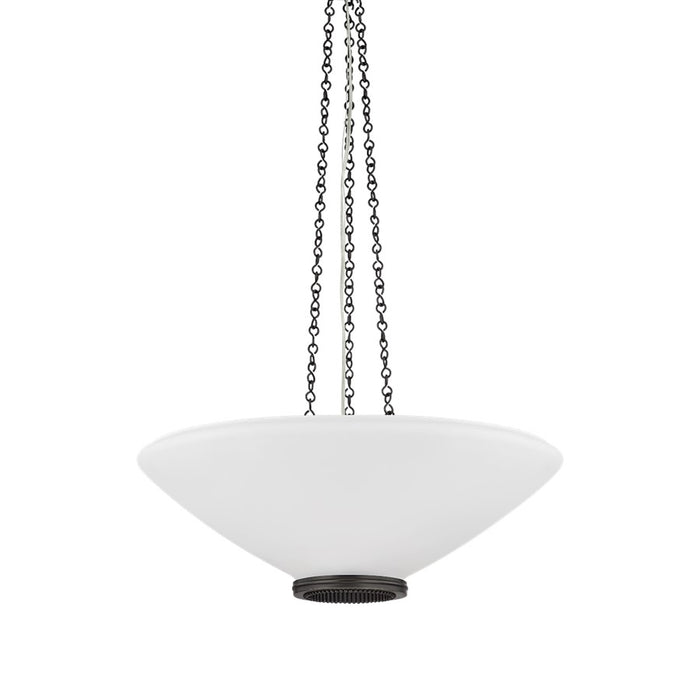 Hudson Valley Awosting 3Lt 22" Pendant, Distressed Bronze/Opal Matte - 2322-DB
