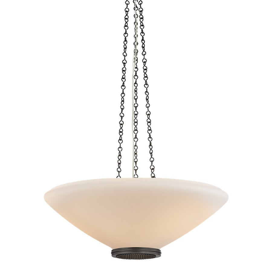 Hudson Valley Awosting 3Lt 22" Pendant, Distressed Bronze/Opal Matte