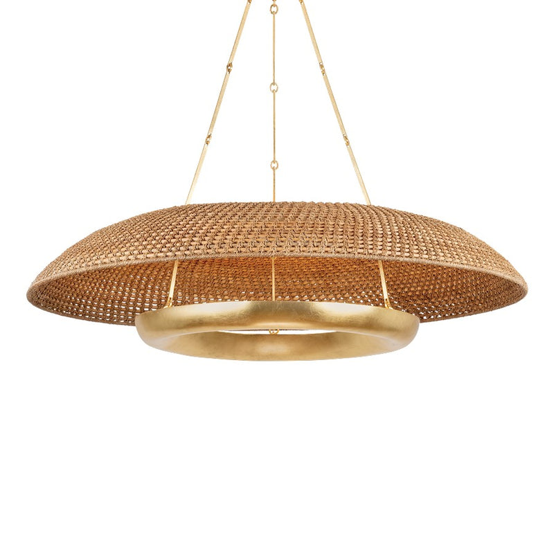 Hudson Valley Oaklyn 6 Light Chandelier, Vintage Gold Leaf/Lampakanay - 2348-VGL
