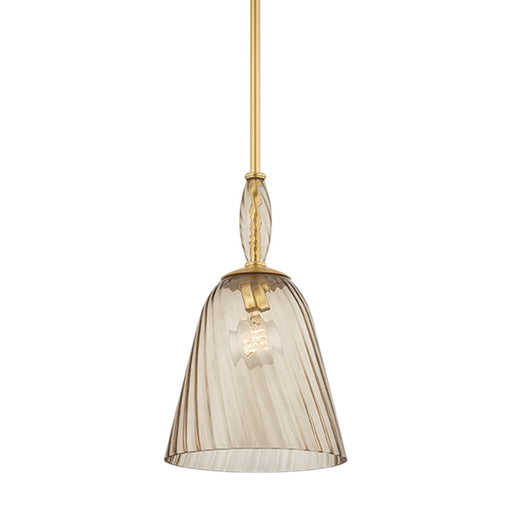 Hudson Valley Bleecker 1Lt 11" Pendant, Aged Brass/Bronze/Optic - 2413-AGB