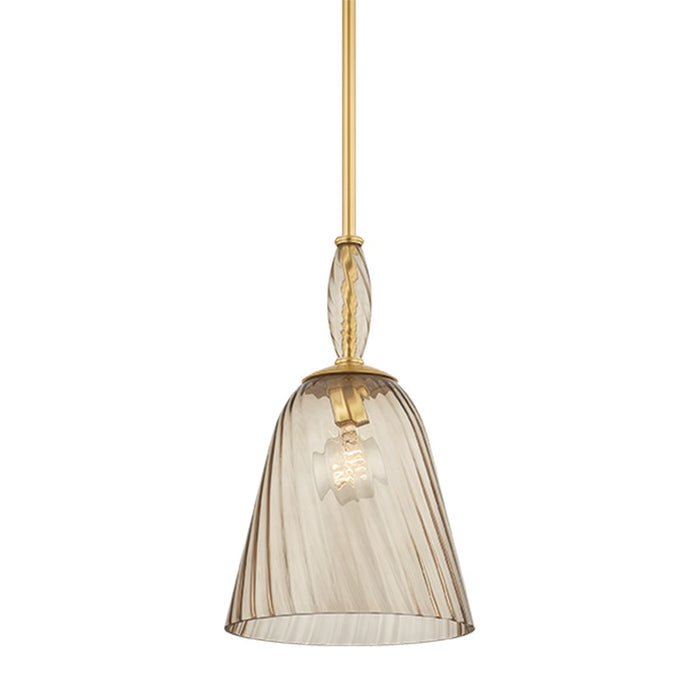 Hudson Valley Bleecker 1Lt 11" Pendant, Aged Brass/Bronze/Optic - 2413-AGB